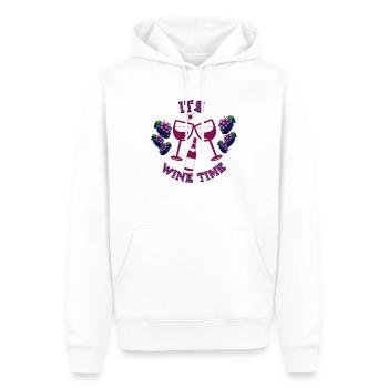 Its Wine Time - Men’s Premium Organic Hoodie - white - Front - Nico (187cm)