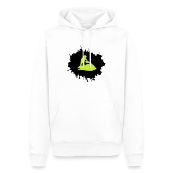 jet ski klecks - Männer Premium Bio Hoodie - Weiß - Vorne - Nico (187cm)