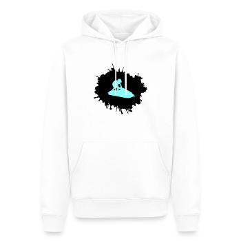 jet ski klecks - Männer Premium Bio Hoodie - Weiß - Vorne - Nico (187cm)