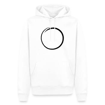 Decorative circle / round frame, hand-drawn - Men’s Premium Organic Hoodie - white - Front - Nico (187cm)