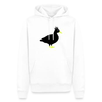 ente comic king - Männer Premium Bio Hoodie - Weiß - Vorne - Nico (187cm)