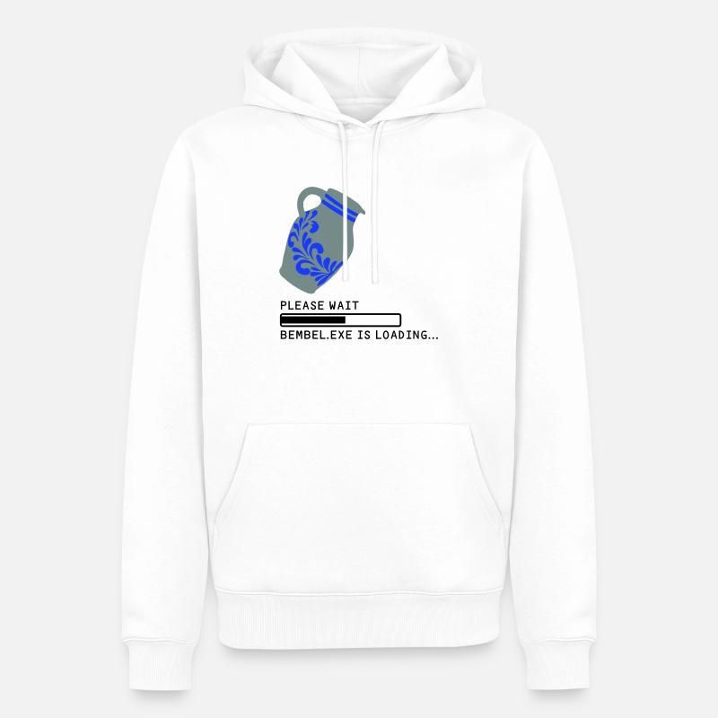 Bembel EXE Loading - Männer Premium Bio Hoodie - Weiß