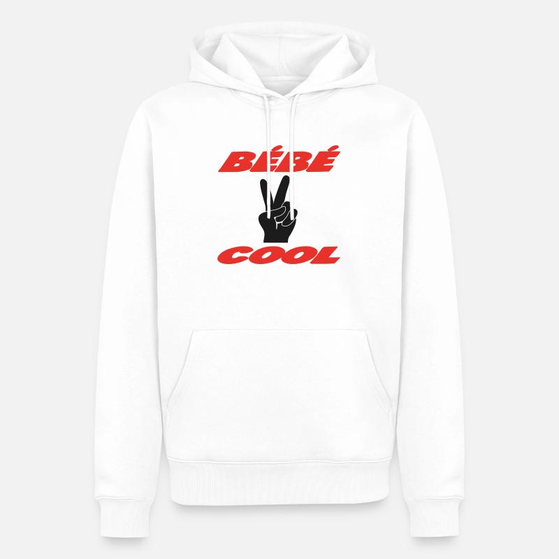 Bébé COOL 283348 - Sweat à capuche Premium bio Homme - blanc