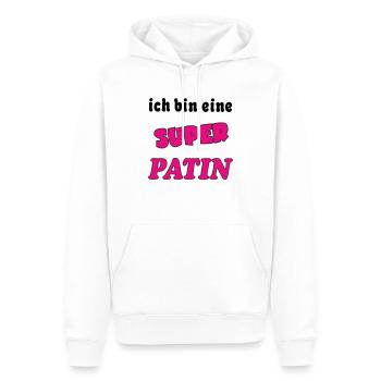 Ich bin eine Super PATIN MARRAINE - Men’s Premium Organic Hoodie - white - Front - Nico (187cm)