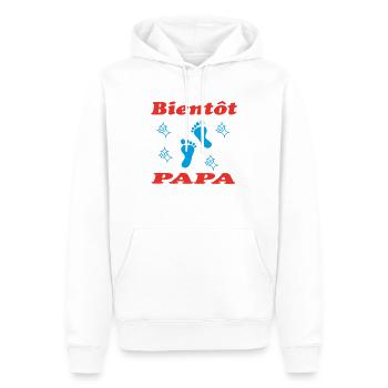BALD VATER - Männer Premium Bio Hoodie - Weiß - Vorne - Nico (187cm)