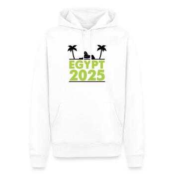 egypt 2025 - Männer Premium Bio Hoodie - Weiß - Vorne - Nico (187cm)