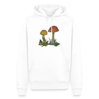 Pilze - Männer Premium Bio Hoodie - Weiß - Vorne - Nico (187cm)