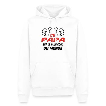 BESTER VATER - Männer Premium Bio Hoodie - Weiß - Vorne - Nico (187cm)