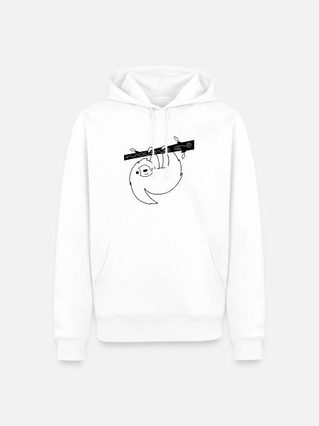 Sloth 001 - Men’s Premium Organic Hoodie - white
