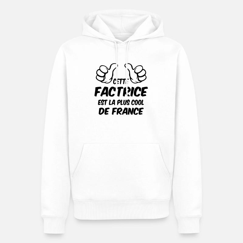 MEILLEURE FACTRICE - Sweat à capuche Premium bio Homme - blanc