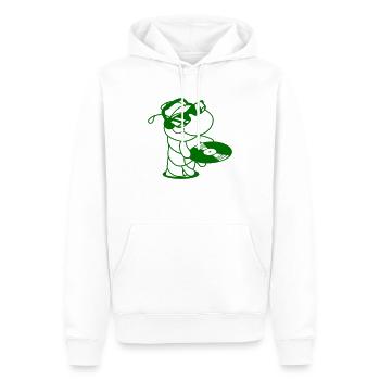 DJ Caterpillar Vinyle Disque Lunettes De Soleil Musique de Fête - Sweat à capuche Premium bio Homme - blanc - Devant - Nico (187cm)