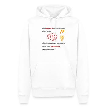 Quand les gens posent une question très stupide - Sweat à capuche Premium bio Homme - blanc - Devant - Nico (187cm)