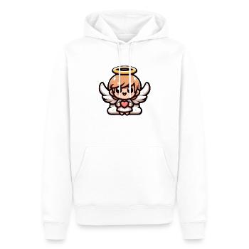 Niedlicher Cartoon-Engel - Männer Premium Bio Hoodie - Weiß - Vorne - Nico (187cm)