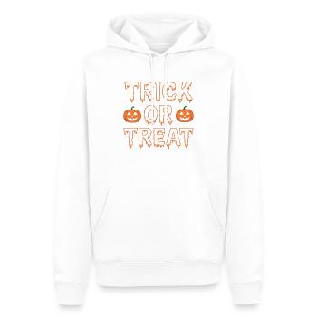 Trick or Treat - Männer Premium Bio Hoodie - Weiß - Vorne - Nico (187cm)