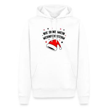 Nie ohne mein Weihnachtsteam - Männer Premium Bio Hoodie - Weiß - Vorne - Nico (187cm)