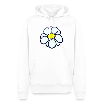 Petite Fleur Marguerite Blanche Décorative Belle Nature - Sweat à capuche Premium bio Homme - blanc - Devant - Nico (187cm)