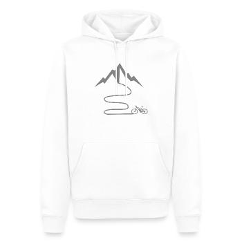 Vélo Montagnes VTT - Sweat à capuche Premium bio Homme - blanc - Devant - Nico (187cm)