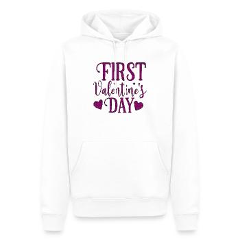 xoxo love you amore Blumen Frauen Valentinstag 14 - Männer Premium Bio Hoodie - Weiß - Vorne - Nico (187cm)