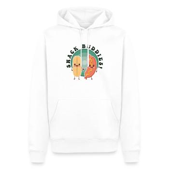 Snack-Freunde! - Kawaii Hot Dog Duo zu süß - Männer Premium Bio Hoodie - Weiß - Vorne - Nico (187cm)