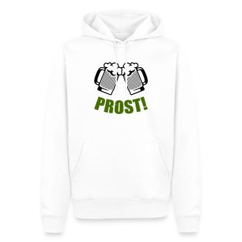 Santé de la bière - Sweat à capuche Premium bio Homme - blanc - Devant - Nico (187cm)