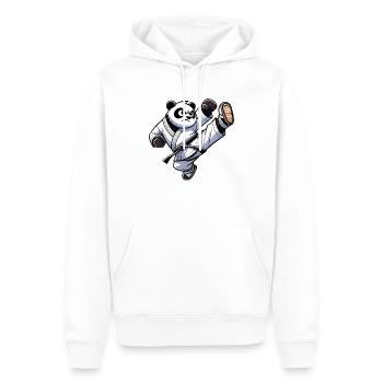 Pandabär Karate - Männer Premium Bio Hoodie - Weiß - Vorne - Nico (187cm)
