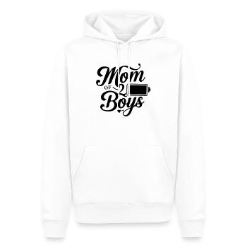 Maman de 2 garçons - Sweat à capuche Premium bio Homme - blanc - Devant - Nico (187cm)