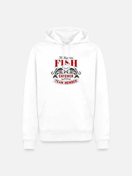 Fischfang Angeln Fischer Team - Männer Premium Bio Hoodie - Weiß