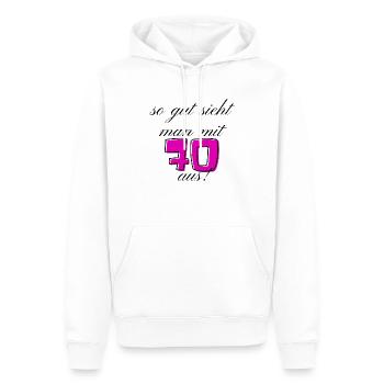 70. Geburtstag - Männer Premium Bio Hoodie - Weiß - Vorne - Nico (187cm)