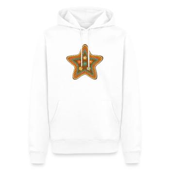 Niedliche Lebkuchen Stern Xmas Keks Weihnachtsdeko - Männer Premium Bio Hoodie - Weiß - Vorne - Nico (187cm)
