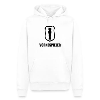 acteur de premier plan - Sweat à capuche Premium bio Homme - blanc - Devant - Nico (187cm)