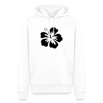 hibiskusblüte - Männer Premium Bio Hoodie - Weiß - Vorne - Nico (187cm)
