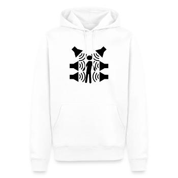 La Ultima Sound System - Männer Premium Bio Hoodie - Weiß - Vorne - Nico (187cm)