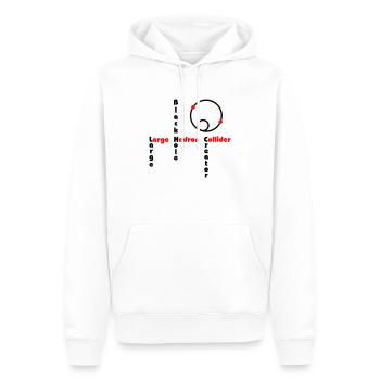 Black Hole - Grand collisionneur de hadrons - Sweat à capuche Premium bio Homme - blanc - Devant - Nico (187cm)