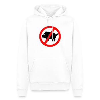 Schwein - Männer Premium Bio Hoodie - Weiß - Vorne - Nico (187cm)