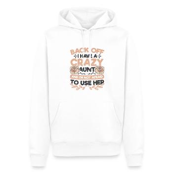 J’ai la meilleure tante de tous les temps - Sweat à capuche Premium bio Homme - blanc - Devant - Nico (187cm)