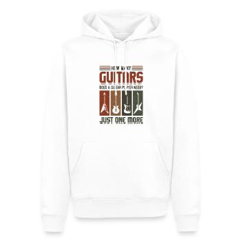 Un autre guitariste - Sweat à capuche Premium bio Homme - blanc - Devant - Nico (187cm)