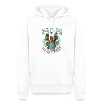 Nature makes my heart beat faster. - Men’s Premium Organic Hoodie - white - Front - Nico (187cm)