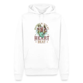 Die Natur lässt mein Herz höher schlagen. - Männer Premium Bio Hoodie - Weiß - Vorne - Nico (187cm)