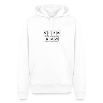 Éléments de tableau périodique super nerdy - Sweat à capuche Premium bio Homme - blanc - Devant - Nico (187cm)