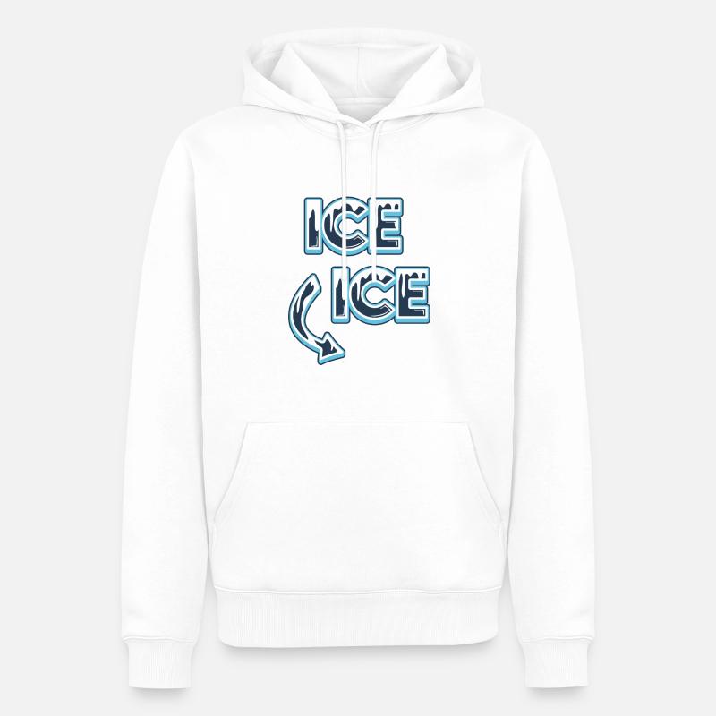 Schwangerschaft Ankündigung - Männer Premium Bio Hoodie - Weiß