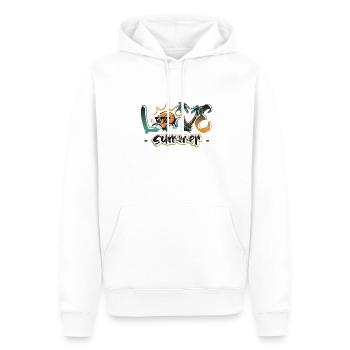 Love Summer Vacation Hello Summer Sun mit - Männer Premium Bio Hoodie - Weiß - Vorne - Nico (187cm)