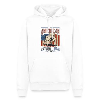 American Pitbull Dad 4. Juli - Männer Premium Bio Hoodie - Weiß - Vorne - Nico (187cm)