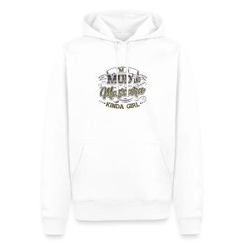Je suis une fille faite de boue et de mascara - Sweat à capuche Premium bio Homme - blanc - Devant - Nico (187cm)
