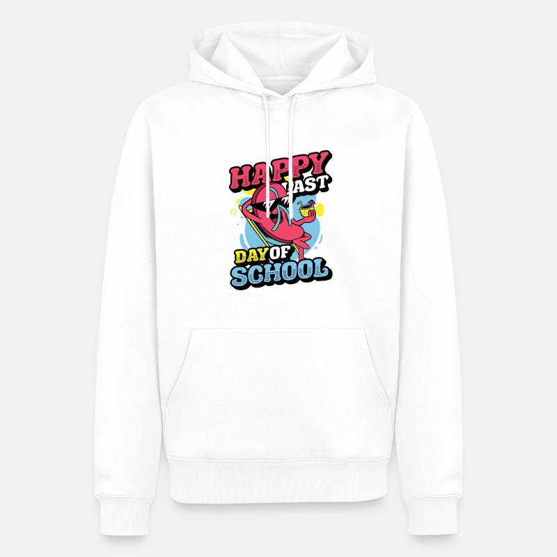 Joyeux dernier jour d’école - Sweat à capuche Premium bio Homme - blanc