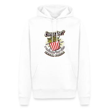 Extra French fries - Men’s Premium Organic Hoodie - white - Front - Nico (187cm)