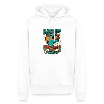 Dinosaure Maman d’Birthday Boy - Sweat à capuche Premium bio Homme - blanc - Devant - Nico (187cm)