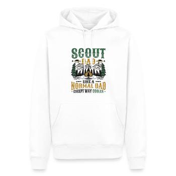 Scout Dad like a normal dad, only much cooler - Men’s Premium Organic Hoodie - white - Front - Nico (187cm)