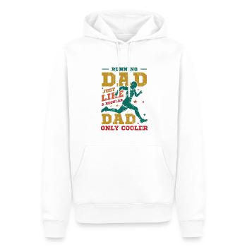 Courir papa, tout comme un papa ordinaire, seulement plus cool - Sweat à capuche Premium bio Homme - blanc - Devant - Nico (187cm)