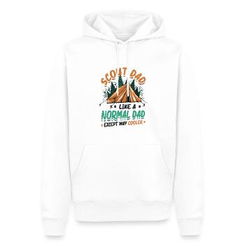 Scout Dad like a normal dad, only much cooler - Men’s Premium Organic Hoodie - white - Front - Nico (187cm)