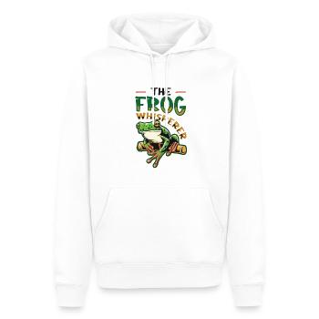 Der Froschflüsterer - Männer Premium Bio Hoodie - Weiß - Vorne - Nico (187cm)